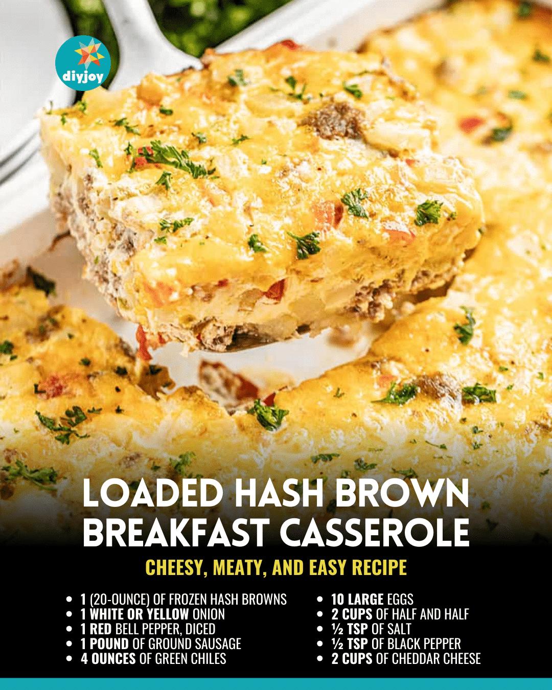 Loaded Hash Brown Breakfast Casserole Recipe
