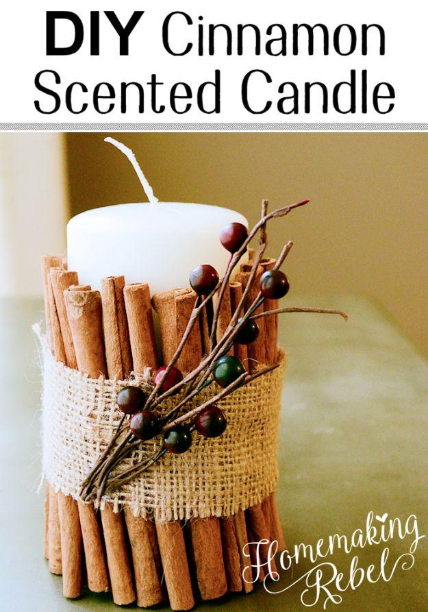 DIY Cinnamon Candle, perfect for a relaxing night in and a fun weekend project with basic candle supplies