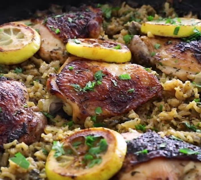 Easy Skillet Chicken & Rice Recipe