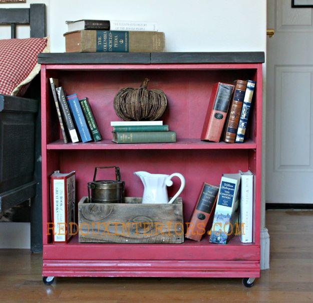 DIY Bookshelves - Cheap Bookshelf Makeover - Easy Book Shelf Ideas to Build for Cheap Home Decor - Tutorials and Plans, Best IKEA Hacks, Rustic Farmhouse and Mid Century Modern