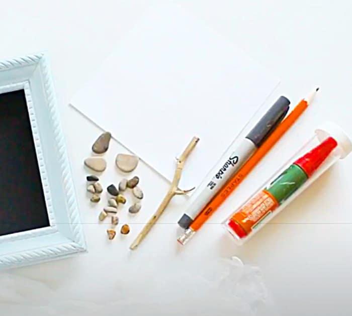 Get Supplies Together To Make Bird Pebble Art