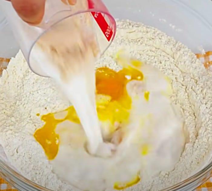 Bread made at home with milk