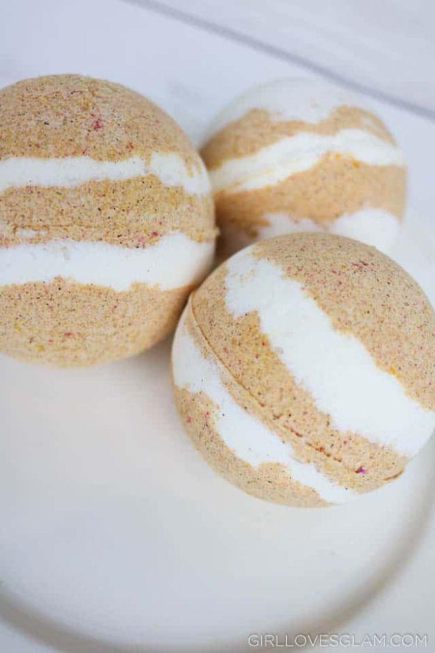 Pumpkin Pie Bath Bomb, free of the harsh additives found in most store versions and a little luxury that costs almost nothing