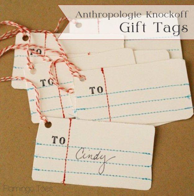 Anthropologie Knock Off Gift Tags, a handmade wrapping accent, small batch friendly for a short list of loved ones