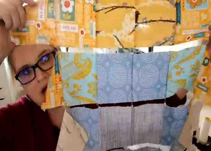Chain piecing the blocks before nesting the seams