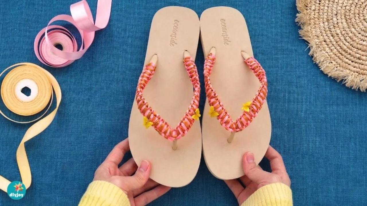 DIY Flip Flops for Summer Crafts (Easy Sandal Makeover Tutorial) — easy step-by-step DIY tutorial.