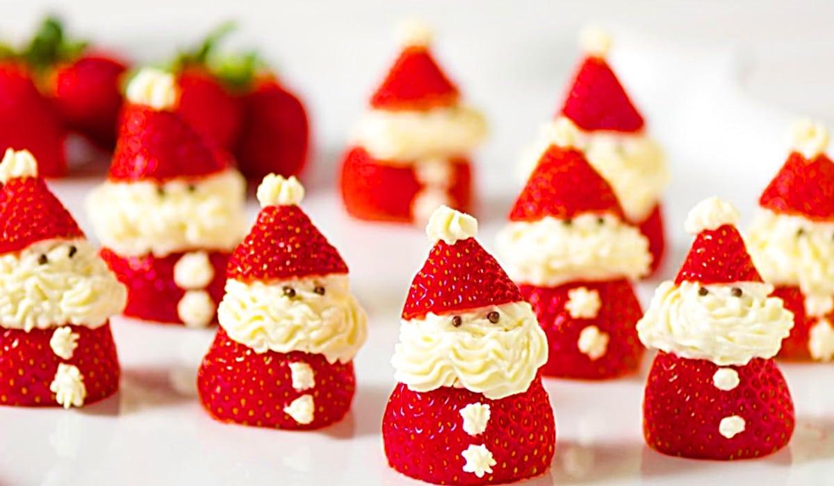 Whipped Cream Stuffed Strawberry Santa Recipe