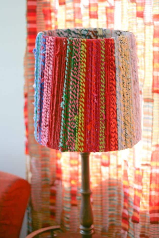 Rope Lampshade, quick enough to finish over a weekend and a clever way to reuse scraps you already have