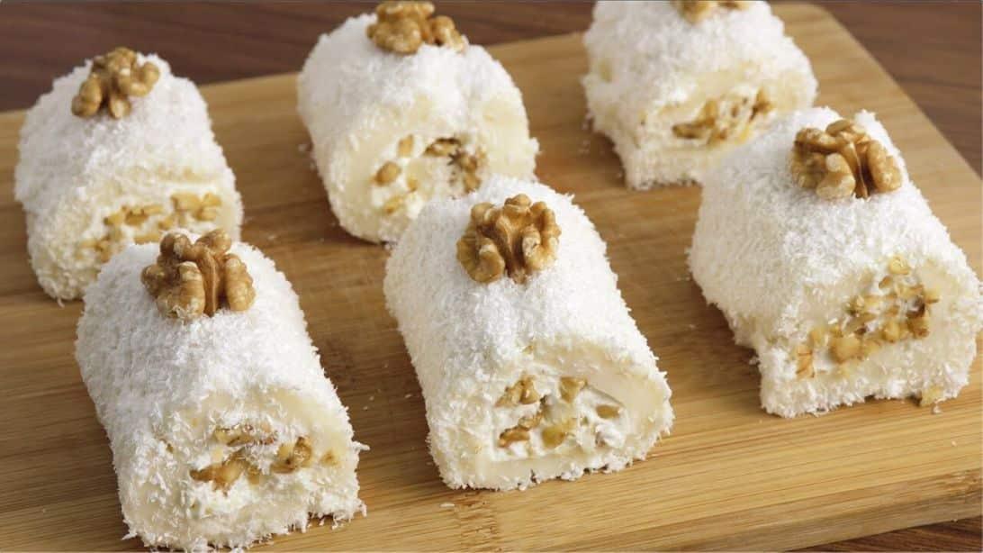 No-Bake Coconut Cream Roll Cake