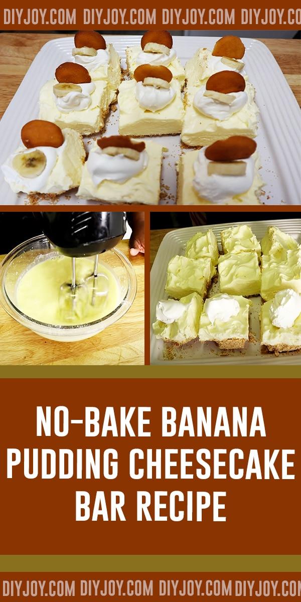 No-Bake Banana Pudding Cheesecake Bar Recipe - No-bake Recipes - Banana Pudding Recipes