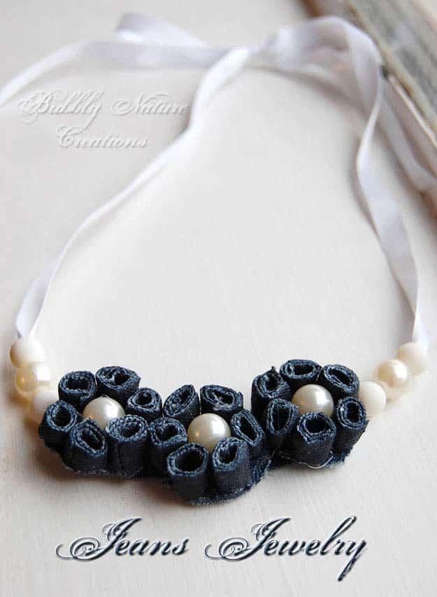 Easy DIY Jewelry Making Tutorial | DIY Necklace from Old Jeans | DIY Projects & Crafts by Sueeye