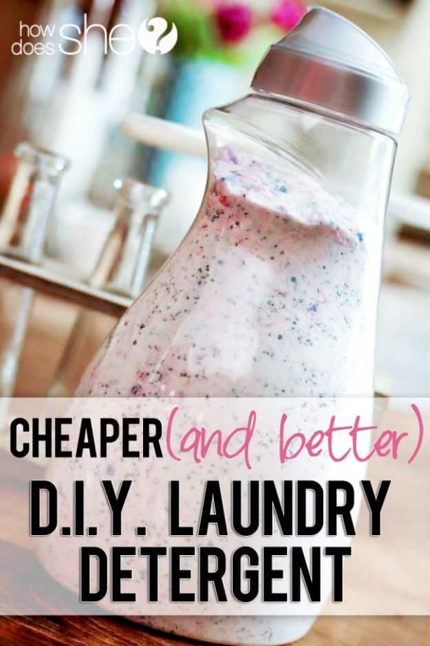 Cheaper and Better Homemade DIY Laundry Detergent, a cleaning recipe, straightforward enough to knock out in a day