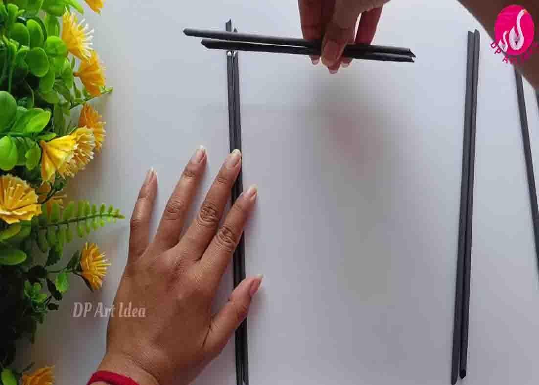 Making the frame for the DIY paper flower wall hanging