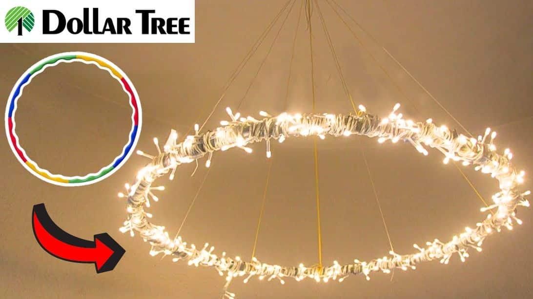 Easy DIY Hula Hoop Chandelier Tutorial
