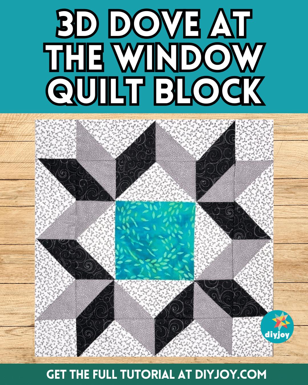Easy 3D Dove At The Window Quilt Block Tutorial