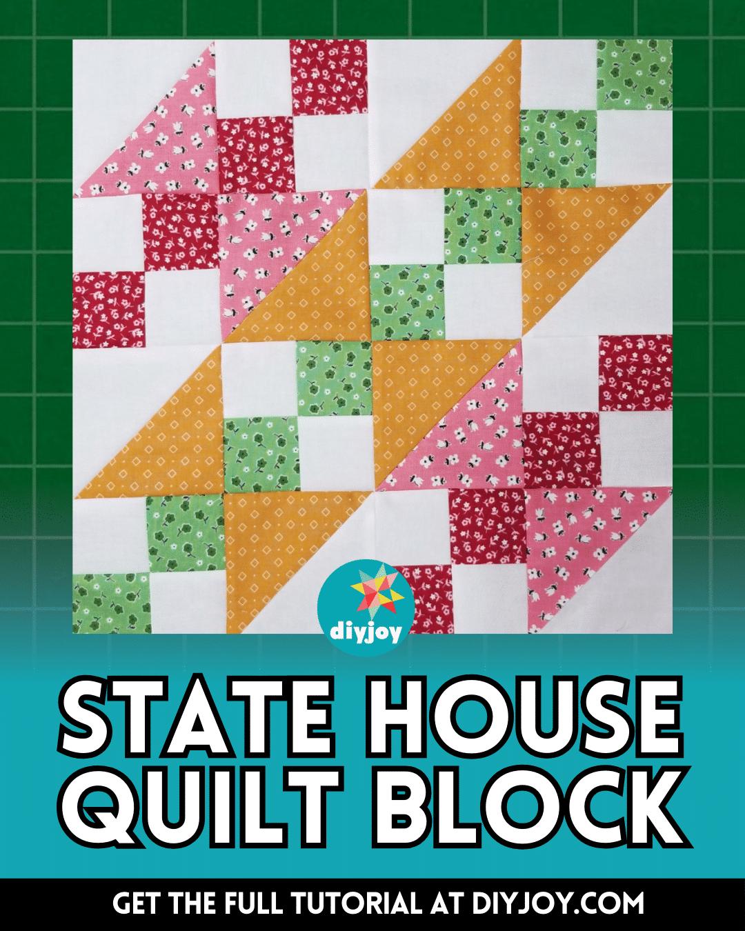 How to Make a State House Quilt Block