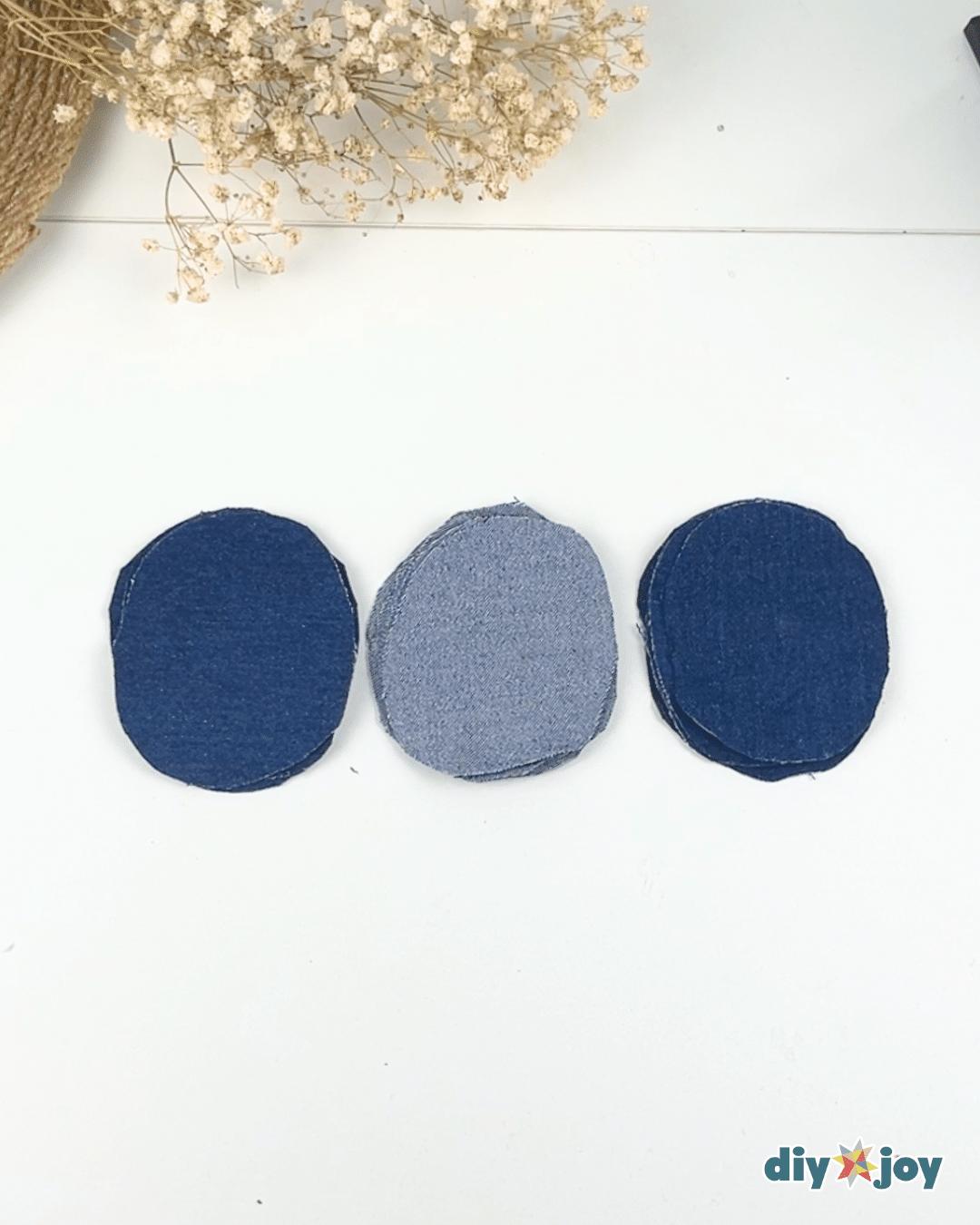 Denim Rose Denim Crafts — arranging the pieces