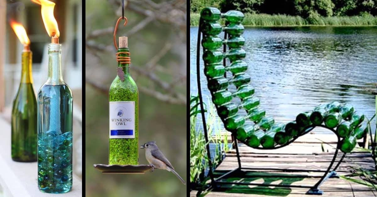 22 DIY Wine Bottle Crafts to Make From Empties