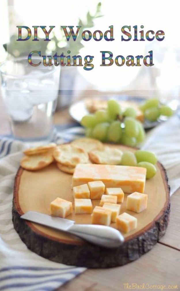 DIY Wood Slice Cutting Board, one worth bookmarking from this list and a gift worth repeating for every occasion