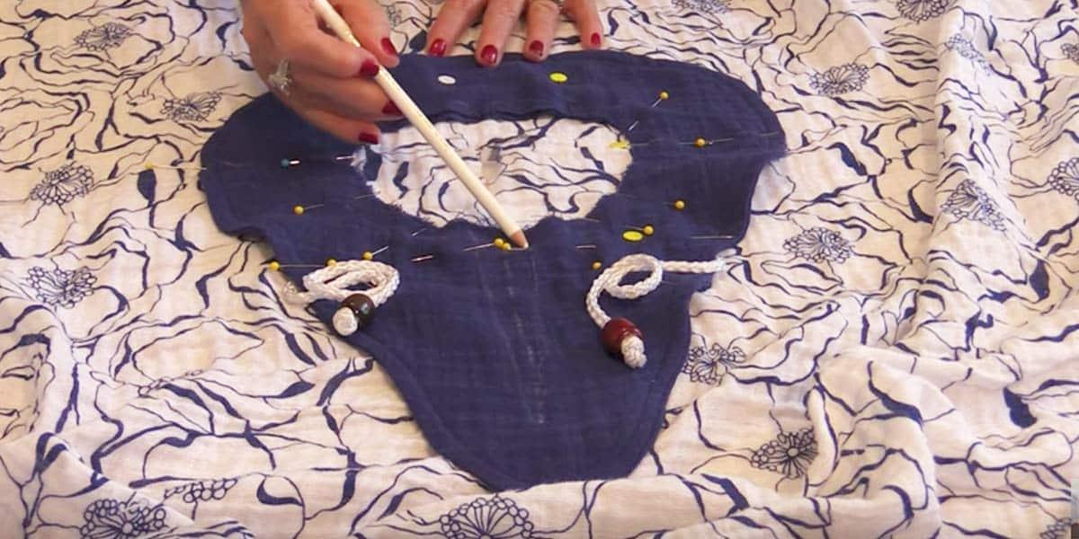 She Sews This Piece Of Fabric To Gauze And Finishes Up A Cool Summer Item You Need!