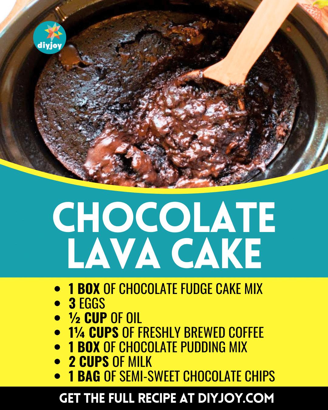Easy Crockpot Chocolate Lava Cake Recipe