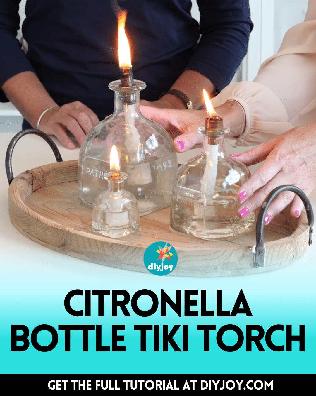 Easy DIY Citronella Bottle Tiki Torch Tutorial