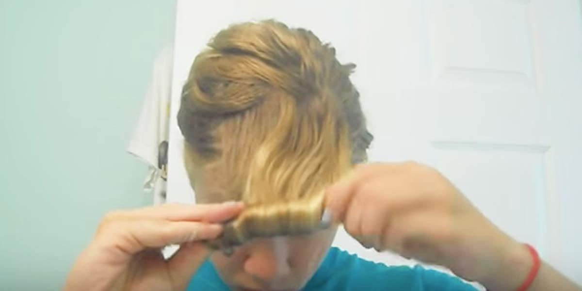 Make A 50s Statement For Halloween And Start By Doing A Tight Roll In Front Of Your Hair
