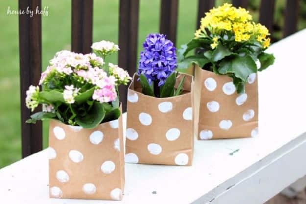 Paper Bag Flowers, a mothers day gift idea, a sweet handmade gift idea and an easy one to make again