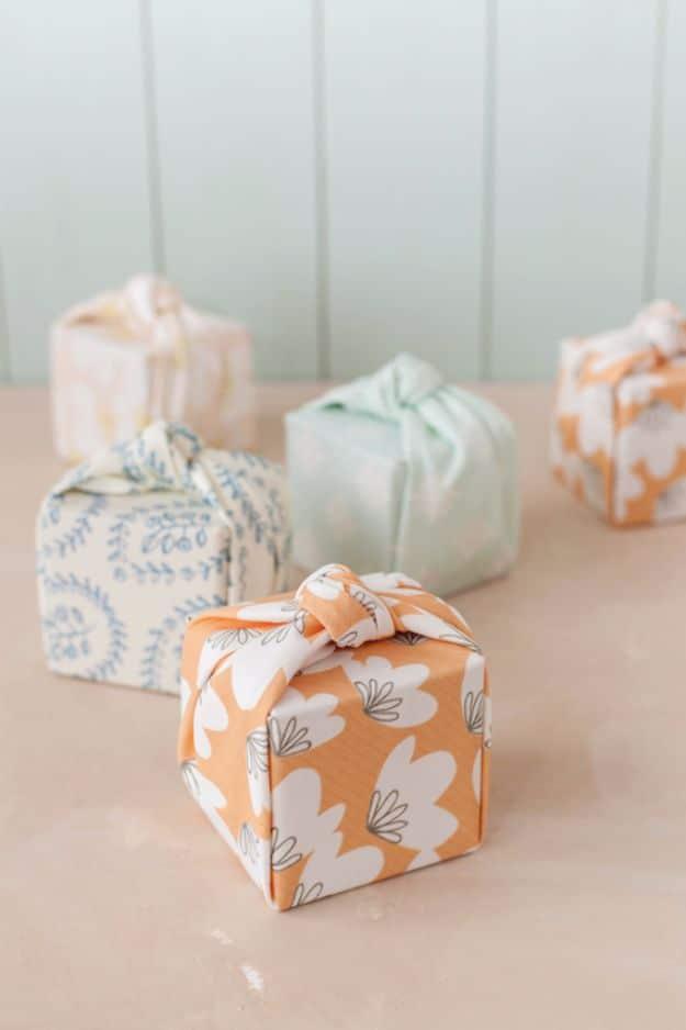 DIY Knotted Fabric Wrapped Favor Boxes, a charming DIY wedding favor idea and a budget friendly favor idea for the big day
