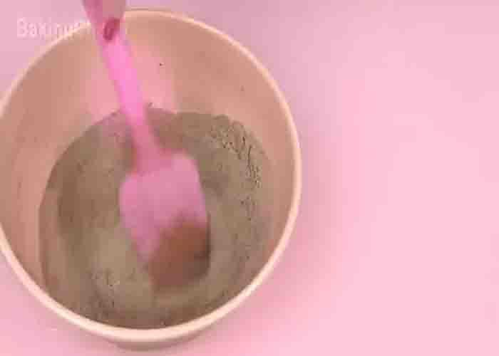 Making the batter for the chocolate truffle cupcakes