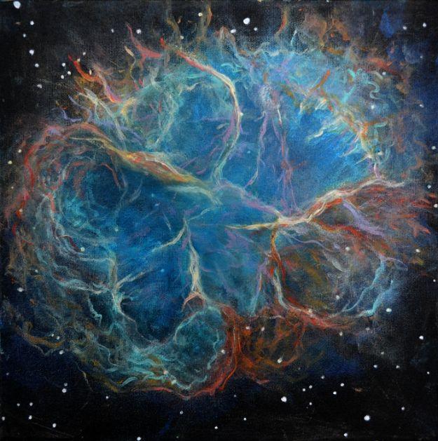 Acrylic Painting Tutorials and Techniques - Crab Nebula Acrylic Painting - DIY Acrylic Painting Ideas on Canvas - Make Flowers, Ocean, Sky, Abstract People, Landscapes, Buildings,