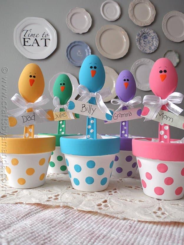 Easter Chick Craft Colorful Place Holders, an idea worth trying before buying something new and worth a look