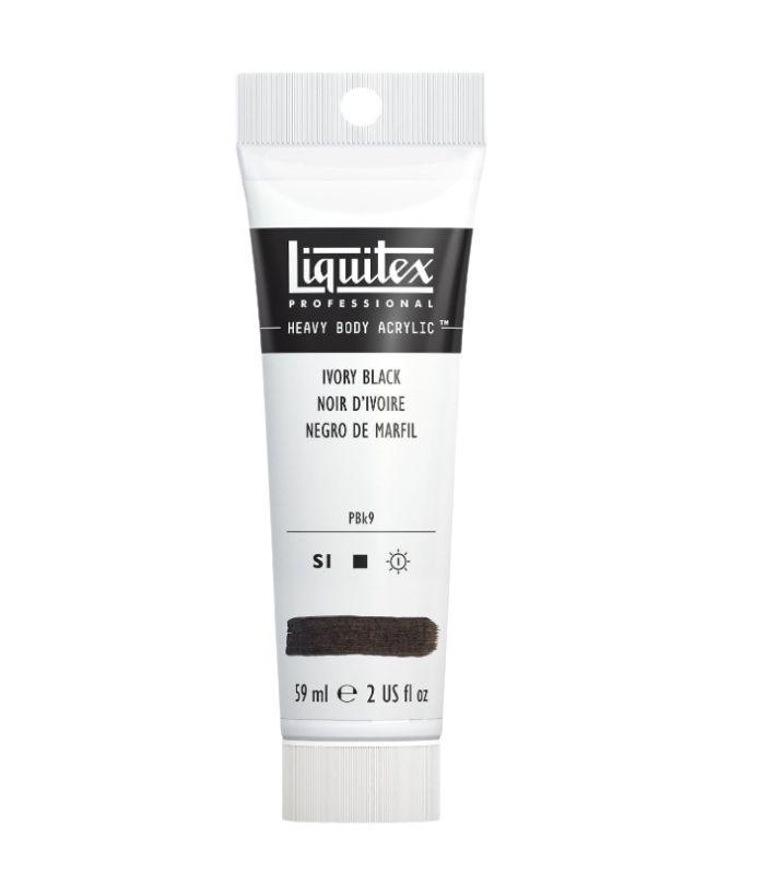 black heavy body acrylic paint liquitex