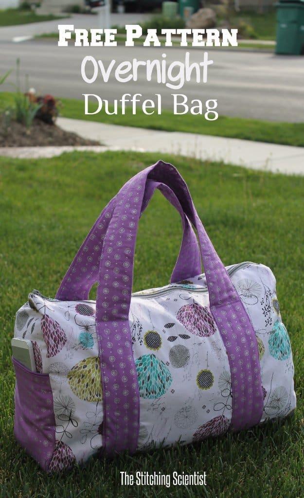 DIY Sewing Gift Ideas for Adults and Kids, Teens, Women, Men and Baby - Overnight Duffel Bag - Cute and Easy DIY Sewing Projects Make Awesome Presents for Mom, Dad, Husband, Boyfri