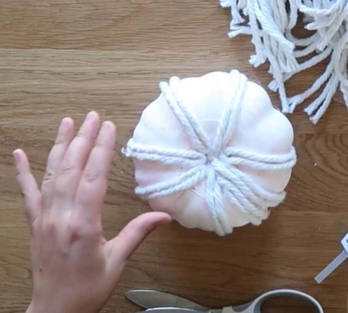 How to Make Dollar Tree Mop Pumpkins