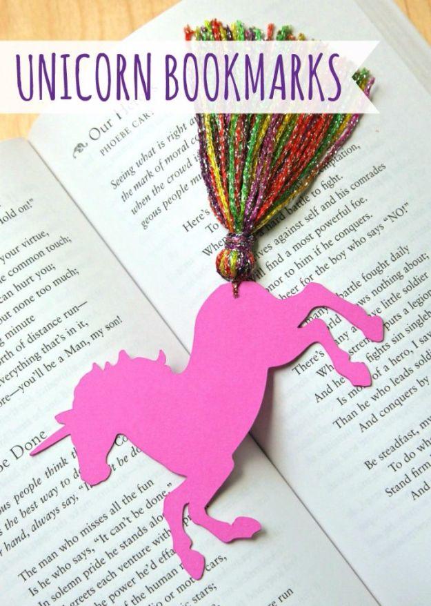 Unicorn Bookmarks With Yarn Tassels, a cozy DIY yarn idea to try at home and a fun way to try a new fiber craft