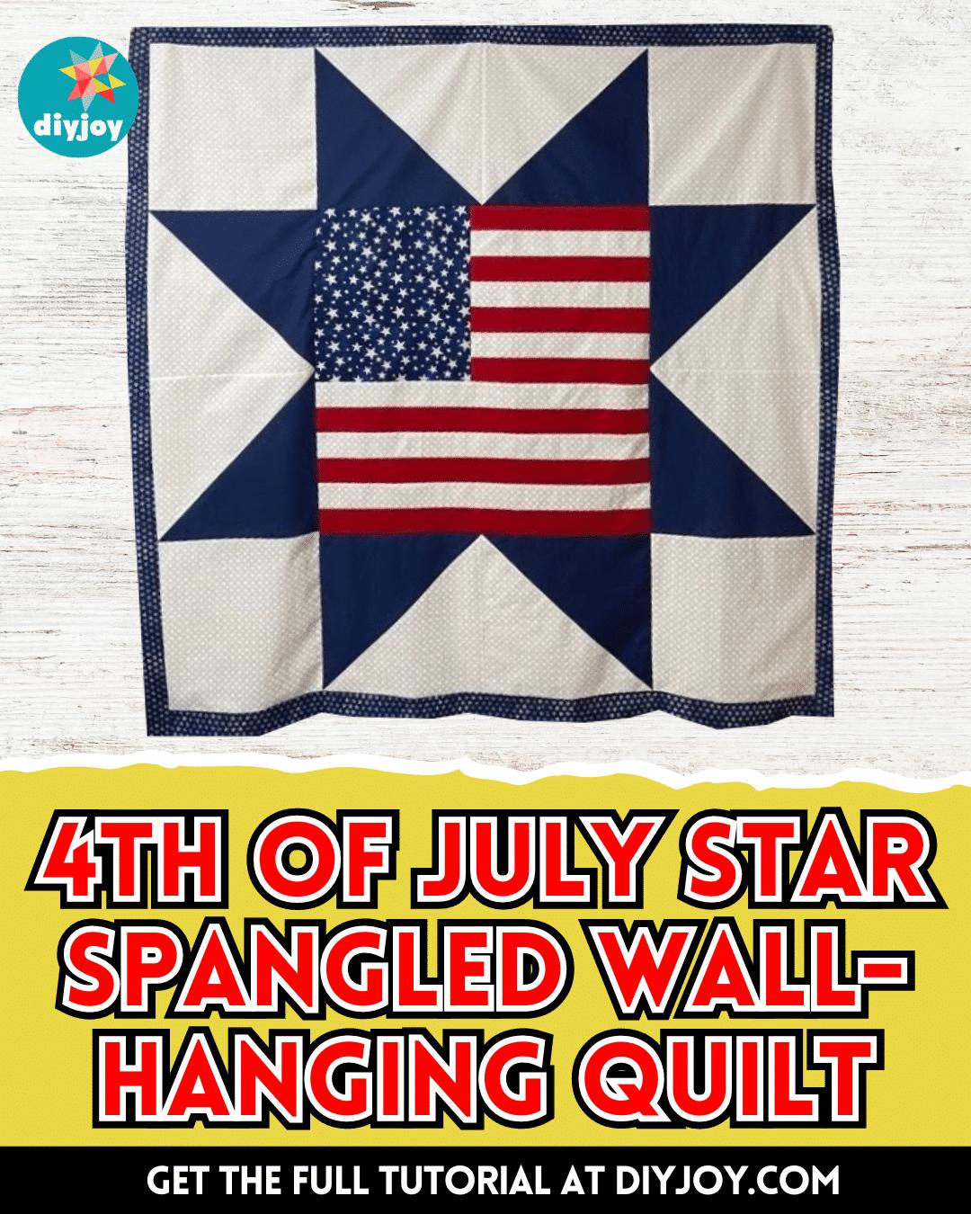 4th Of July Star Spangled Wall-Hanging Quilt Tutorial