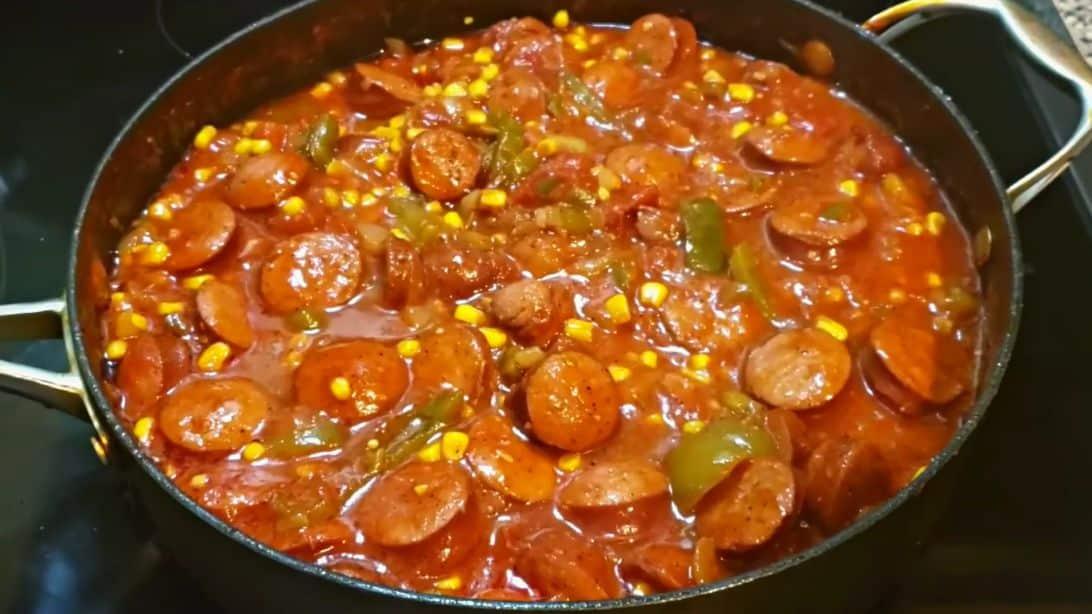 Old-Fashioned Tomatoes & Sausage Recipe