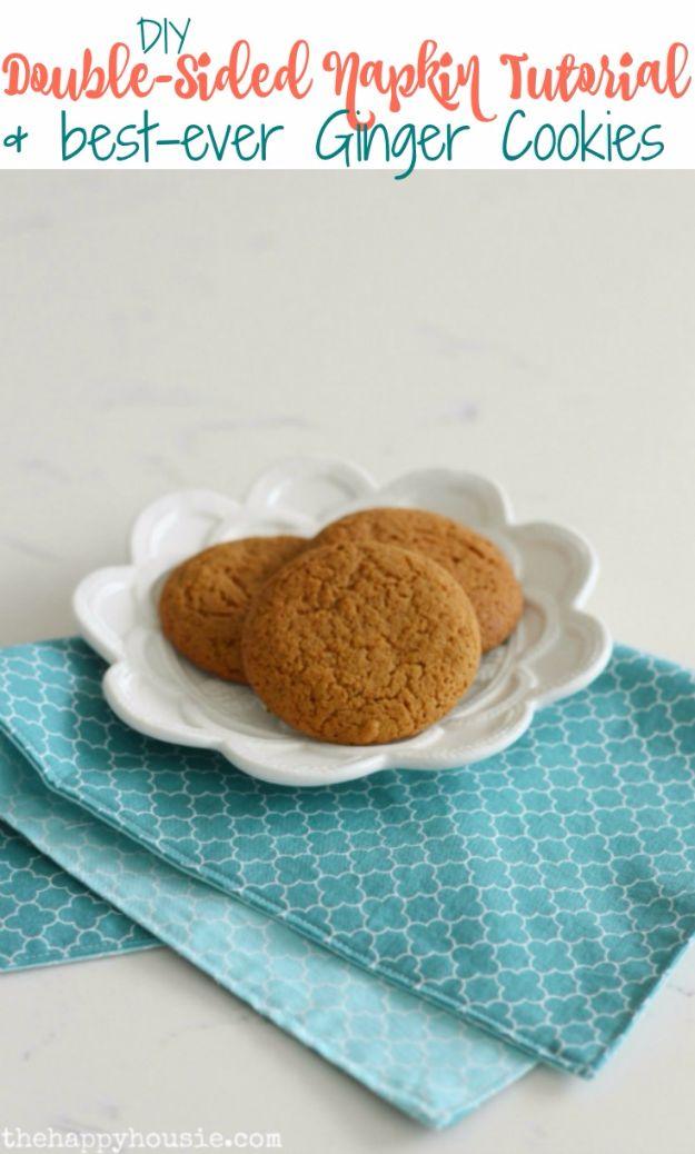 DIY Double Sided Cloth Napkins, a project that makes a great weekend activity and simple for beginners