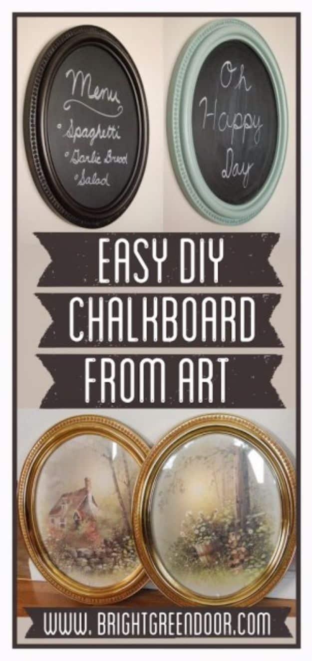 Easy DIY Chalkboard Fom Framed Art, a project worth doubling for extra pieces and an idea worth saving for later