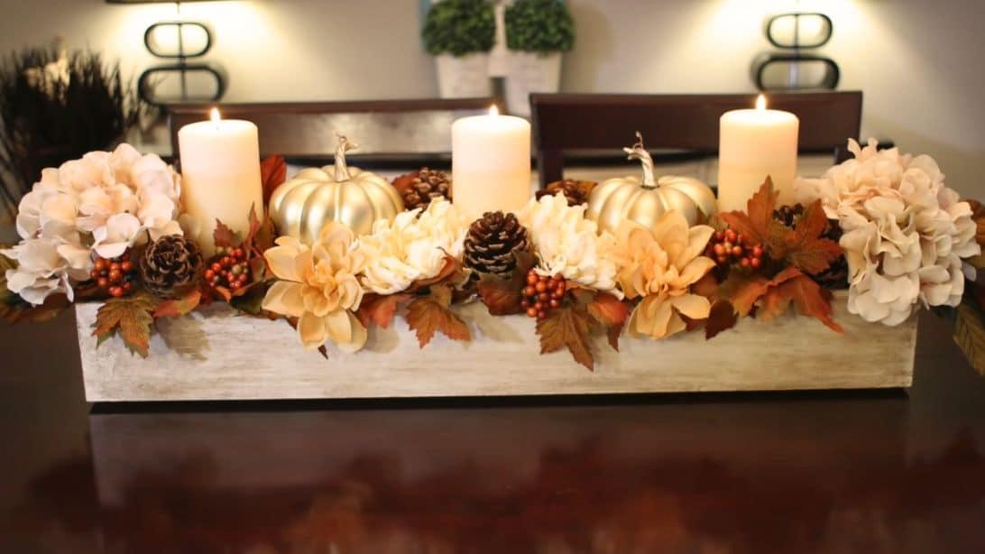 DIY Dollar Store Fall Centerpiece Decor