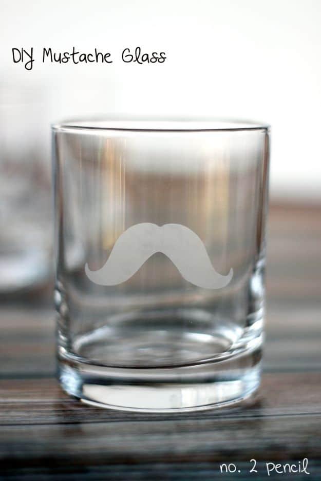 DIY Mustache Glass, forgiving enough for a first attempt and a small upgrade with a real visual payoff