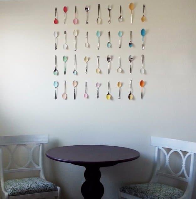Painted Spoon Wall Art, a handmade touch that makes a kitchen feel more like home and a favorite pick from this roundup