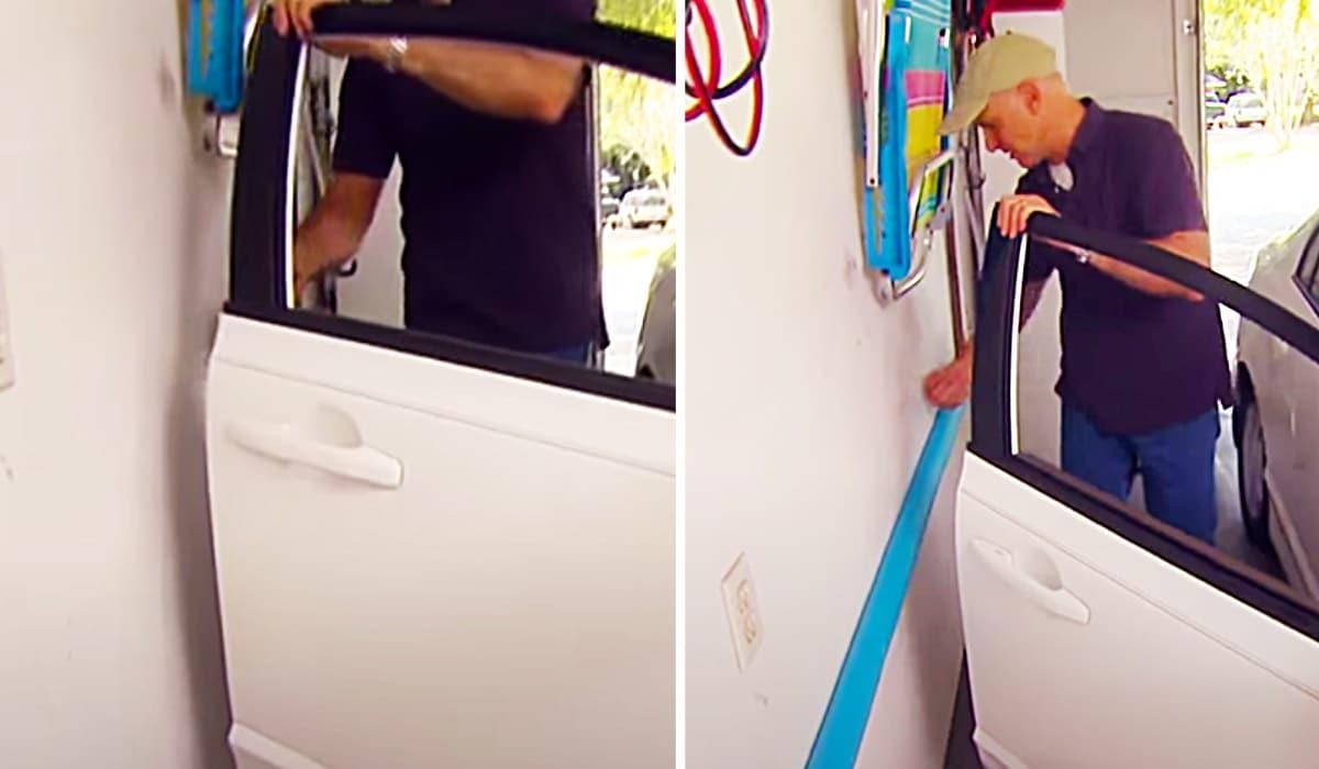 Turn A Pool Noodle Into A Garage Door Bumper Guard