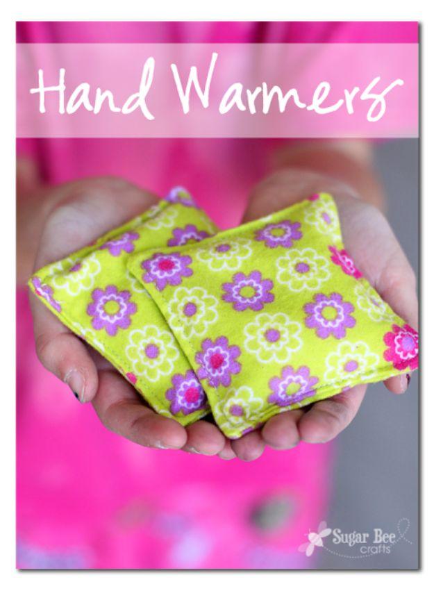 Easy Sewing Projects To Sew For Gifts - Hand Warmers - Simple Sewing Tutorials and Free Patterns for Making Christmas and Birthday Presents - Cheap Ideas to Make and Sell on Etsy