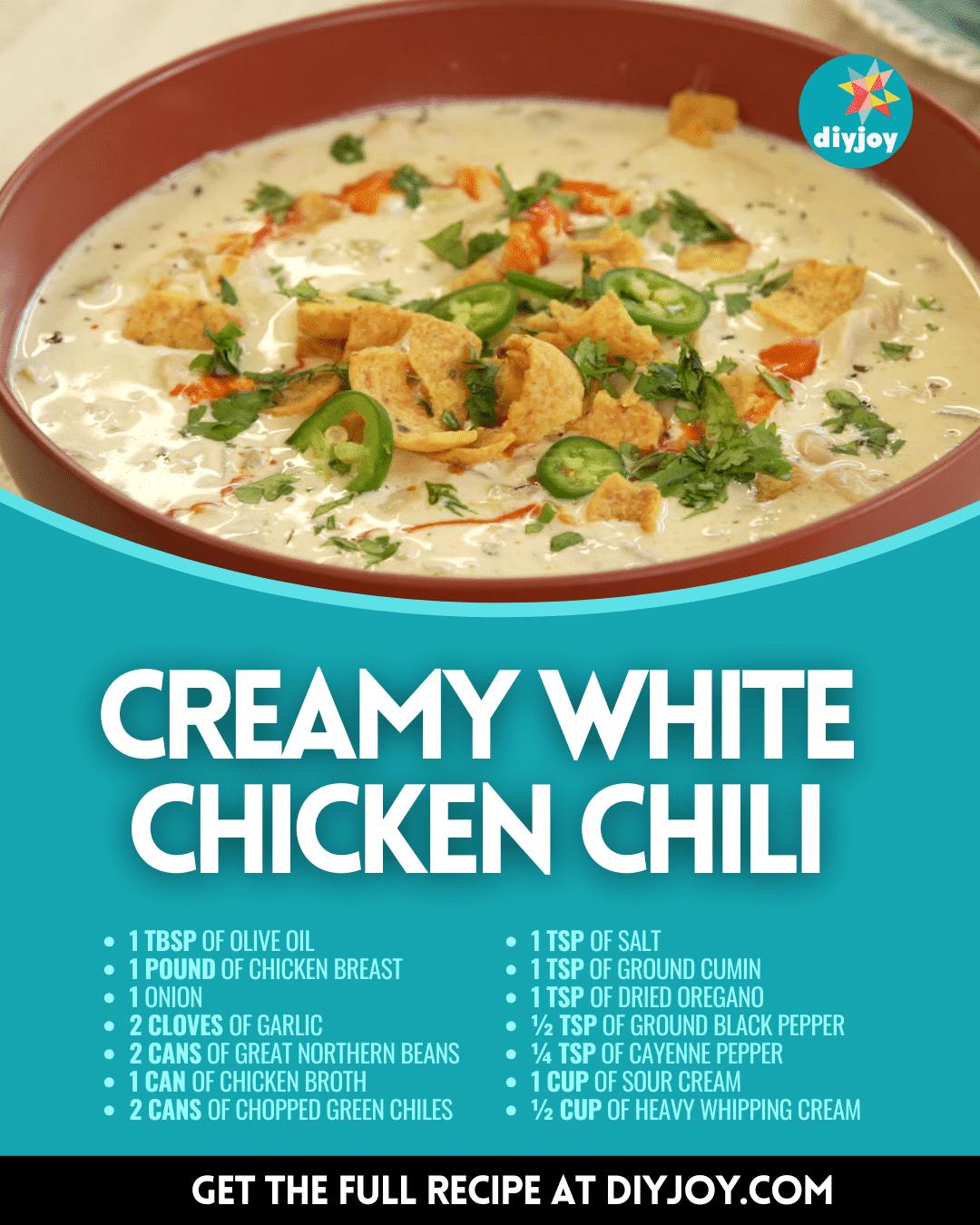 Easy-to-Make Creamy White Chicken Chili