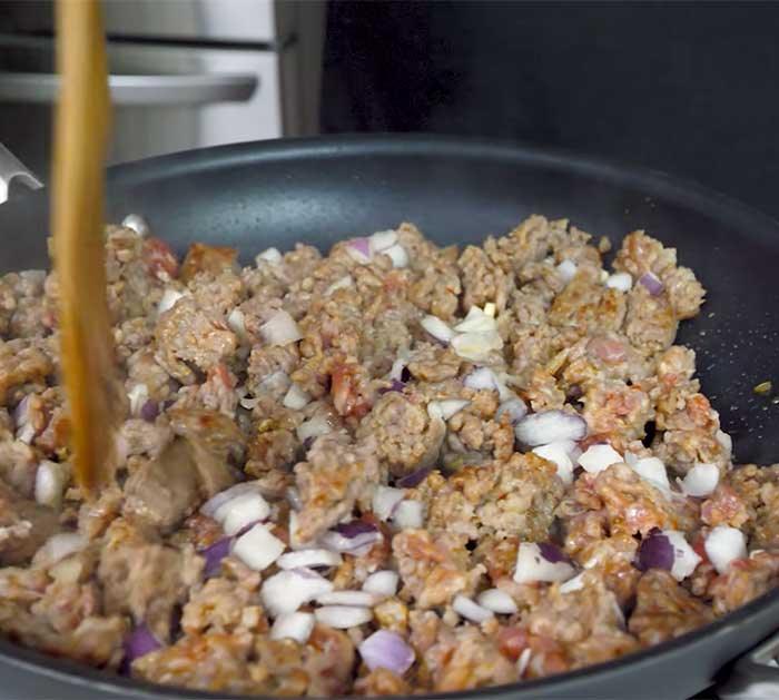 Sausage And Onion In Sausage Casserole - Easy Recipe