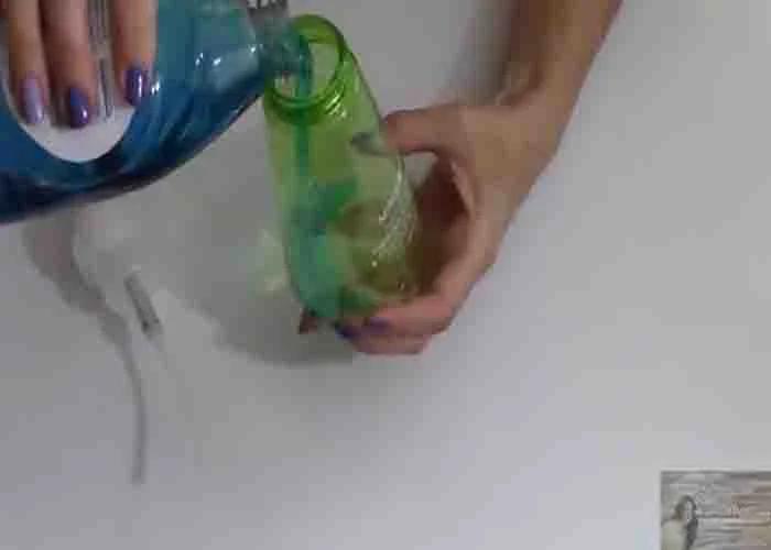 Adding some Dawn dish soap on a pump bottle dispenser