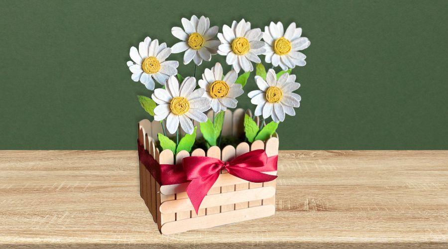 egg carton daisy flower