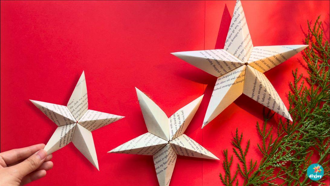 New Years Eve Decor - Paper Star Ornaments - Festive Star Decor